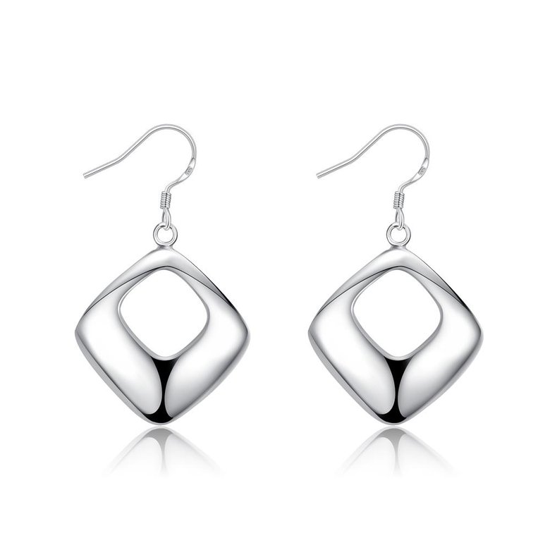 Wholesale New fashion New Design silver plated jewelry Women's earrings rhombic Fashion jewelry TGSPDE116
