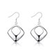 Wholesale New fashion New Design silver plated jewelry Women's earrings rhombic Fashion jewelry TGSPDE116