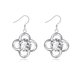 Wholesale High quality Silver Plant CZ Dangle Earring delicate clover crystal earring daily colocation jewelry TGSPDE118
