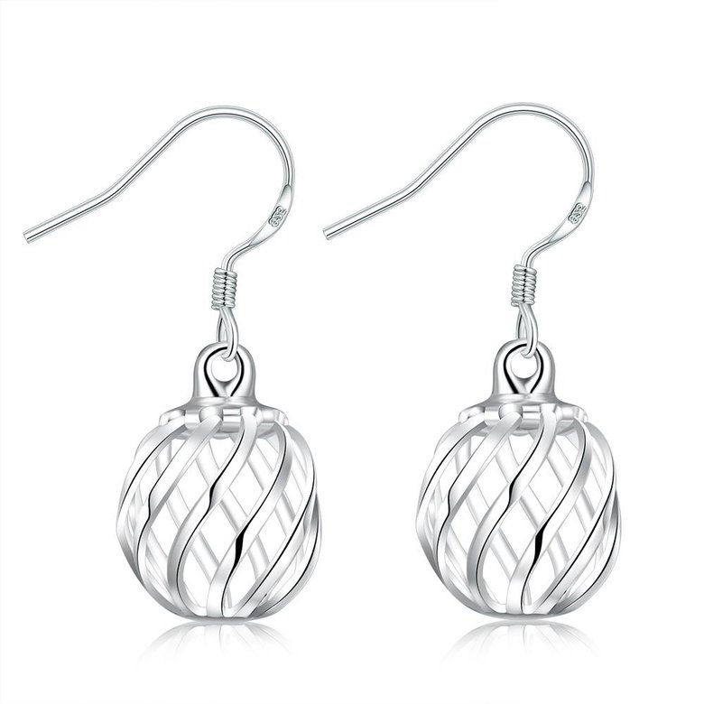 Wholesale Romantic Silver Round Dangle Earring unique design wholesale jewelry from China TGSPDE121