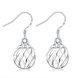 Wholesale Romantic Silver Round Dangle Earring unique design wholesale jewelry from China TGSPDE121