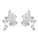 Wholesale Romantic Silver Plated plum Dangle Earring for women Temperament jewelry gift TGSPDE140
