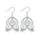 Wholesale Classic Silver Geometric Dangle Earring unique hollow earring for women wholesale jewelry from China  TGSPDE157