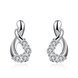 Wholesale Romantic Silver Water Drop CZ Dangle Earring simple design fine gift for wedding jewelry  TGSPDE201