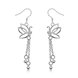 Wholesale Classic hot selling  Silver Animal CZ Dangle Earring butterfly long tassel earring women wedding party jewelry TGSPDE034