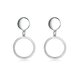 Wholesale Free Shipping Fashion simple Silver plated Geometric Round Stud Earrings For Women Beautiful Jewelry TGSPE044