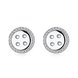 Wholesale Fashion Fastener Round CZ Stud Earring Free Shipping Silver plated Geometric Round Stud Earrings For Women Beautiful Jewelry TGSPE055