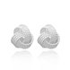 Wholesale Trendy Silver plate Stud Earring Elegant Soft Winding Stud Earrings for Women Wedding Engagement Jewelry TGSPE122