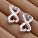 Wholesale Romantic Curve 8 shape Fashion Silver Stud Earring For Women Making Fashion wedding party Gift TGSPE138