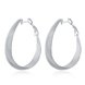 Wholesale Romantic Classic Big Circle Hoop Charm Earrings Woven mesh silver plated for Women Party Gift Fashion Wedding Engagement Jewelry TGSPE143