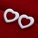 Wholesale Simple Cute Female Love Heart Stud Earrings Silver plated Small Earrings Charm Wedding Earrings For Women TGSPE165