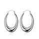 Wholesale Classic Big Circle Hoop Charm Earrings gorgeous silver plated for Women Party Gift Fashion Wedding Engagement Jewelry TGSPE166