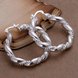 Wholesale Trendy Classic Big Circle twisted rope Charm Earrings For Woman Fashion Party Wedding Engagement Party Jewelry TGSPE178