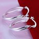 Wholesale Classic tricyclic Big Circle Hoop Charm Earrings gorgeous silver plated for Women Party Gift Fashion Wedding Engagement Jewelry TGSPE180