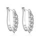 Wholesale Fashion earrings from China New Rhinestone Earrings U shape Silver Plated Earrings Crystal Simple Women's Jewelry TGSPE202