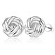 Wholesale Trendy Silver plated Geometric Stud Earrings For Women Fashion bread shaped Earring Jewelry  TGSPE010