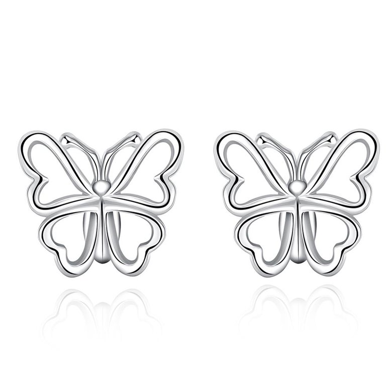 Wholesale Fashion earrings from China Butterfly shape Small Hoop Earring For Girls Wome Beautiful Jewelry   TGSPE071