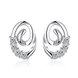 Wholesale Trendy Silver hot seller of CZ Stud Earring wreath Earring delicate Wedding Earrings For Women TGSPE006