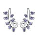 Wholesale European and American style Trendy  Silver plated Spring Leaf Clear CZ Zircon Stud Earrings for Women Jewelry TGSPE230