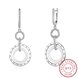 Wholesale Fashion 925 Sterling Silver White Round Ceramic Dangle Earring TGSLE175