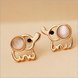 Wholesale Fashion wholesale jewelry Minimalist Elephant Earrings Simple Cute Animal Ear Studs VGE008