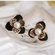 Wholesale KISSWIFE 2020 New Elegant wholesale jewelry  Noble Blue Flower Ladies Gold Rhinestone Earrings VGE016