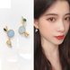 Wholesale Korean Style  Green Leaves Earrings  For Women Fashion Stylish Sweet Cute Stud Earrings Jewelry VGE017