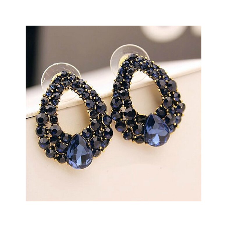 Wholesale New Women Girls Ladies Retro Bohemian Style Drop-shaped Pendant Earrings Jewelry VGE019