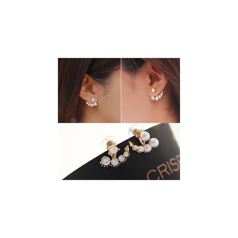 Wholesale 2020 New fashion jewelry for Women Pretty gift Asymmetrical Pearl Drop Earrings VGE028