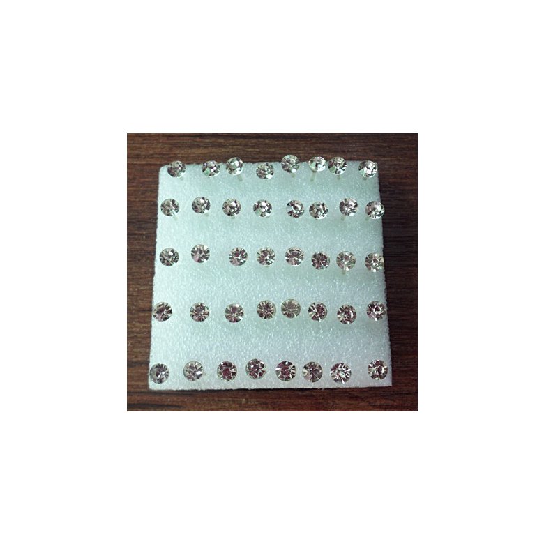 Wholesale 20PCS Transparent Plastic Beads With Hole Ear Stud For Jewelry VGE030