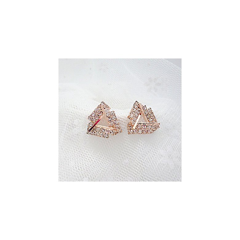 Wholesale  Euro-American Fashion Simple Exaggerated Earrings with Personalized Triangular Diamond Earrings VGE035