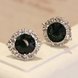 Wholesale Fashion Female Circle stud earrings synthetic emerald  Vintage Earrings Wedding jewelry For Women VGE038