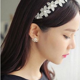 Wholesale Fashion Simulated Pearl Earrings Cute Cherry Blossoms Flower Stud Earrings for Women Blossoms Earrings Jewelry VGE039