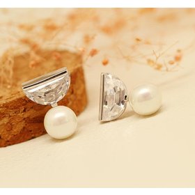 Wholesale Jewelry New Brand Design crystal Pearl Stud Earrings For Women New Accessories VGE049