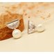 Wholesale Jewelry New Brand Design crystal Pearl Stud Earrings For Women New Accessories VGE049