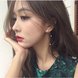 Wholesale Fashion Simple Pearl Earrings with  Zircon Women Long Wavy Ear Line Tassel Earring Wedding Party Jewelry Gifts VGE054