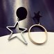 Wholesale Women Fashion Dangle Long Earrings Star circular ring Asymmetry Geometric Drop Earrings Charm Jewelry VGE058