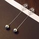 Wholesale Punk Style Big Metal Beads Earrings Long Drop Earrings Women Party Statement Hanging Dangle Earrings Fashion Jewelry VGE062