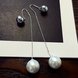 Wholesale Long Tassel Simulated Pearl Drop Earrings  For Women Classic  Ball Earrings Fashion Jewelry  VGE066