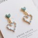 Wholesale Charmsmic Pearl Heart Dangle Earrings For Women Geometric Drop Earrings New Korean Fashio Lady Wedding Jewelry 2020 VGE074