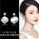 Wholesale Dominated 2020 metal shell design exquisite shining crystal Fashion temperament contracted pearl Drop earrings  VGE080