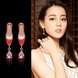Wholesale New Jewelry High Quality Red High Heels Female Crystal Pendant Earrings Hollow Earrings Korean Jewelry Glass Copper Earrings VGE111