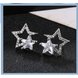 Wholesale Zircon Pentagram star Stud Earrings High Quality Jewelry For Women Silver Color Earrings Party Jewelry Gifts VGE114