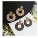 Wholesale New design fashion hanging earrings geometric round shiny rhinestone earrings women's jewelry wholesale VGE115