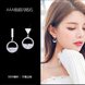 Wholesale Exquisite Geometric Circular Earring for Women Fine Zircon Crystal  Earrings For Women Fashion Wedding Jewelry VGE126