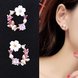 Wholesale Korean Style Shell Flower Delicate Zircon Long Dangle Earrings For Women Temperament Jewelry VGE132