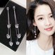 Wholesale  New arrival zircon love tassel pendant earrings Korean fashion earrings light luxury gift statement earrings for women VGE133