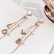 Wholesale Women Earrings Set Elegant Pearl Crystal LOVE Letter Pendant Tassel Long Gold Earring Classic Wedding Party Jewelry VGE134