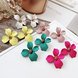 Wholesale New Style Spray Paint Big Flower Stud Earrings For Women Fashion Summer Accessories Elegant Sweet Brinco VGE141