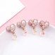 Wholesale Cute Love Heart Flower Earrings Jewelry Trendy CZ Crystal Hoop Earrings For Women Girls VGE142
